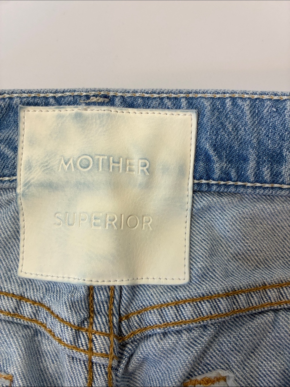 Mother Superior The Rerun Zip Sneak Jeans Wide Leg Baggy Light Wash Denim 26 - Picture 7 of 11